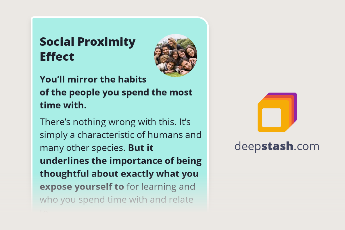 Social Proximity Effect - Deepstash