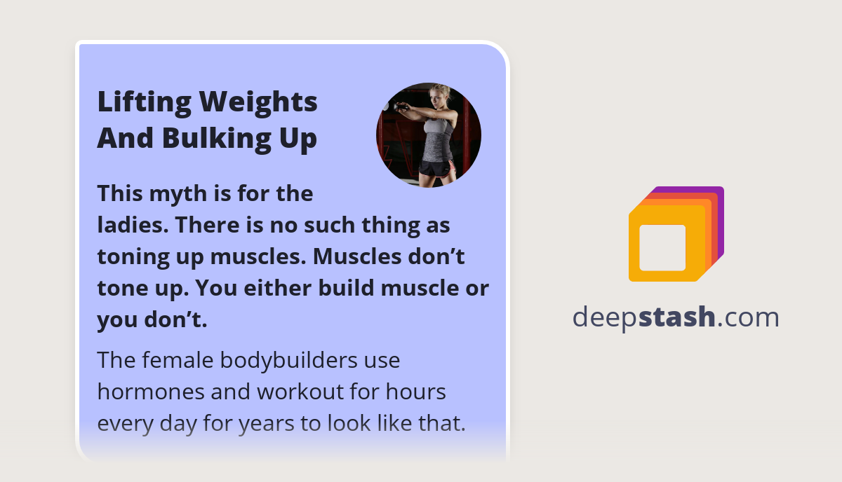 Lifting Weights And Bulking Up Deepstash