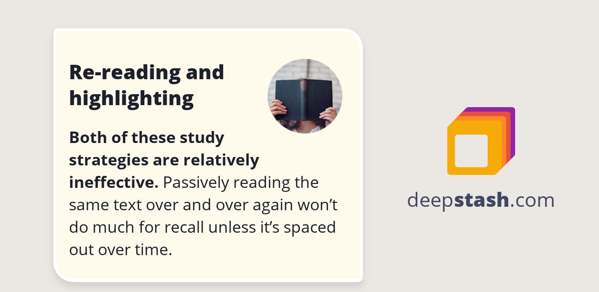 Rereading and highlighting Deepstash