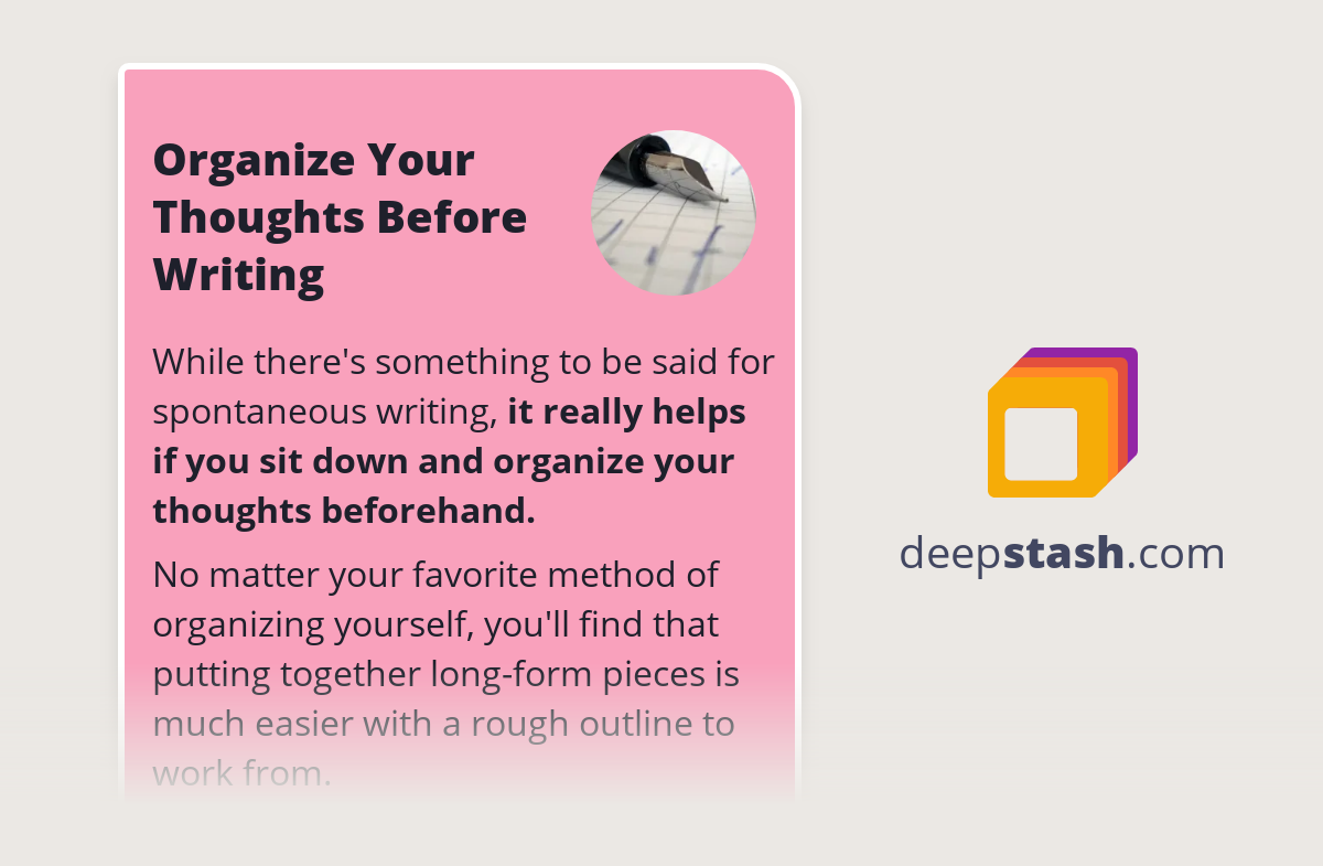 Well organized essay example picture