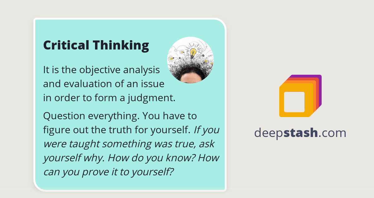 Independent thought picture