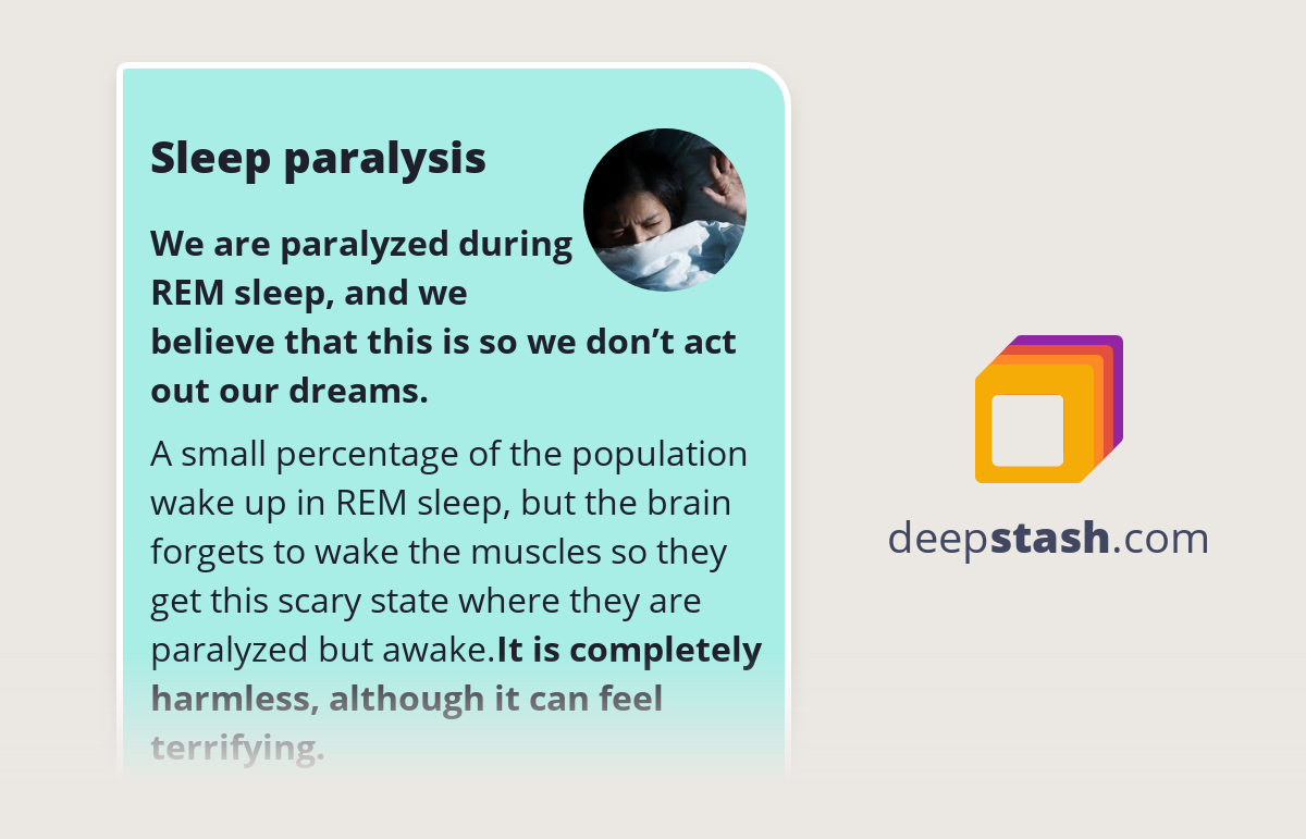 Sleep Paralysis Deepstash
