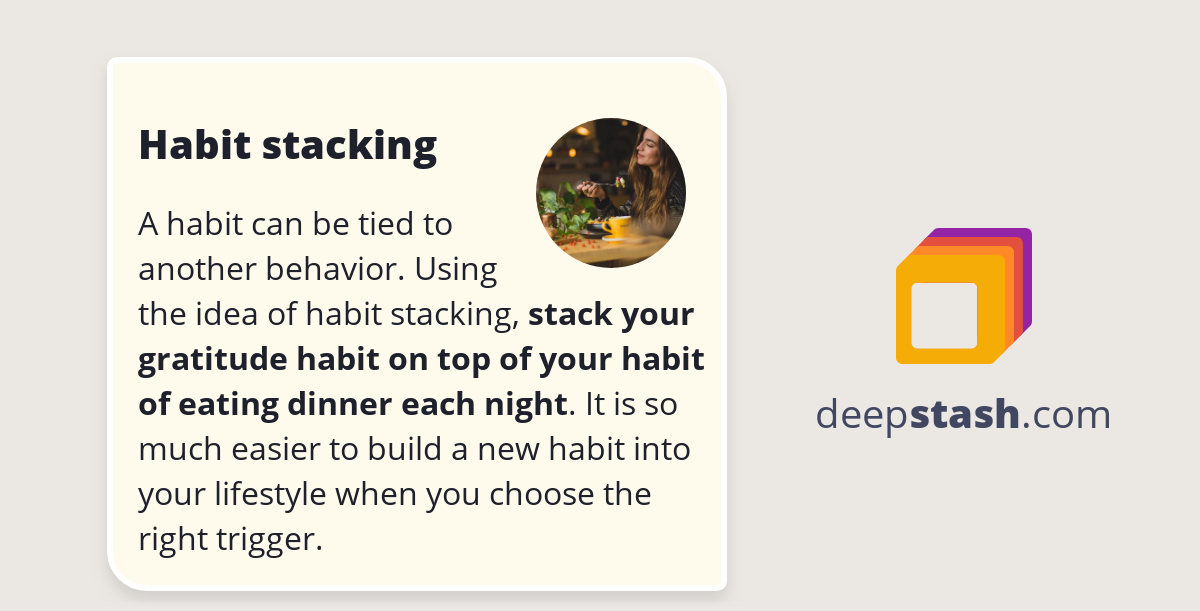 habit stacking deepstash