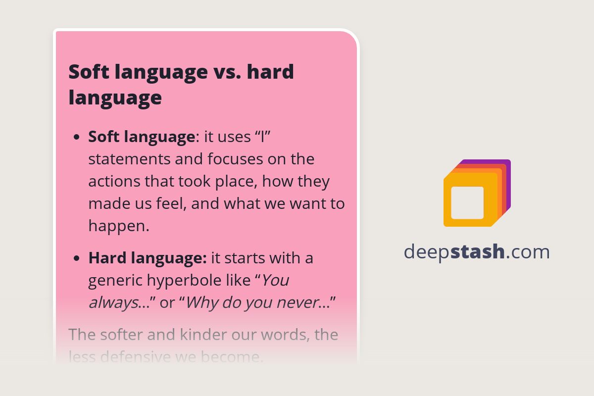 Soft language vs. hard language Deepstash