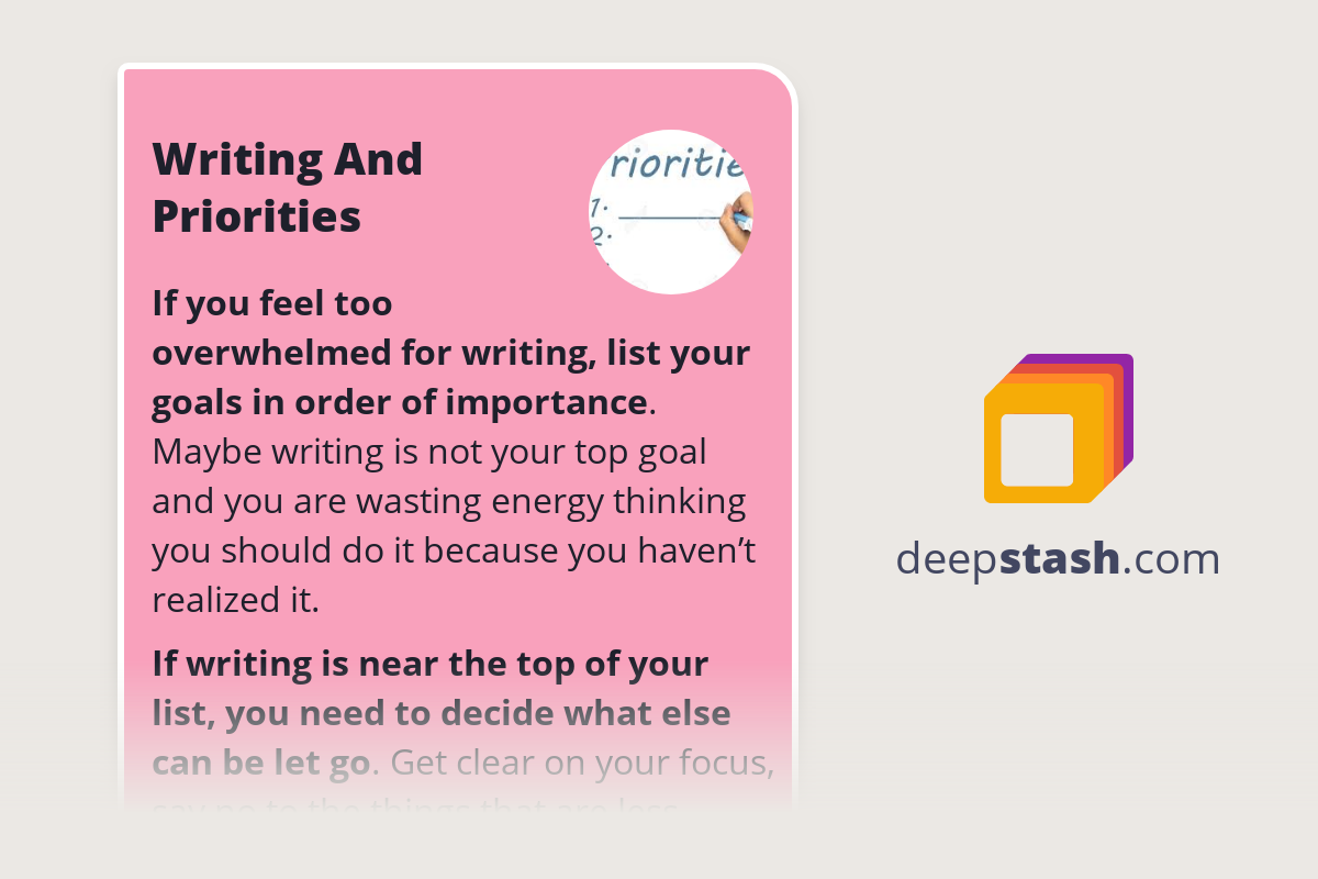 Importance of priorities in life image