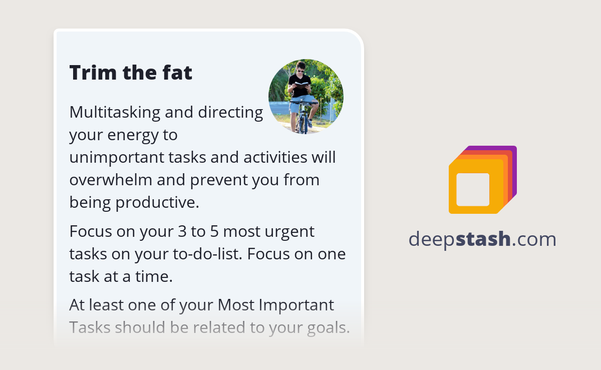 Trim the fat Deepstash