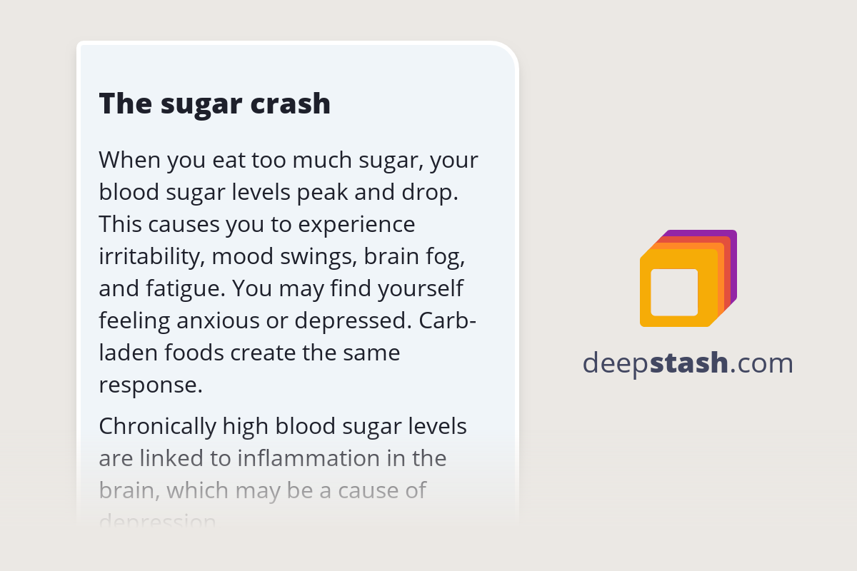 The sugar crash Deepstash