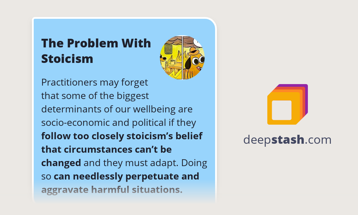 The Problem With Stoicism Deepstash The Problem With Stoicism Deepstash