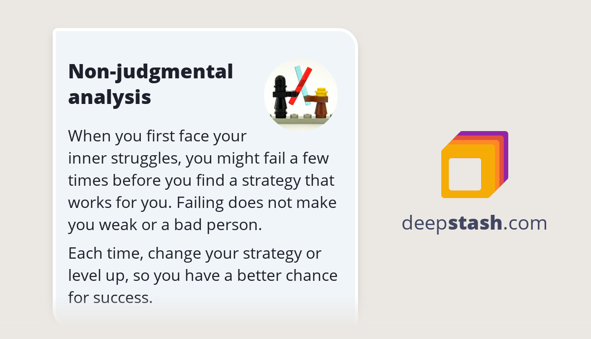 Nonjudgmental analysis Deepstash