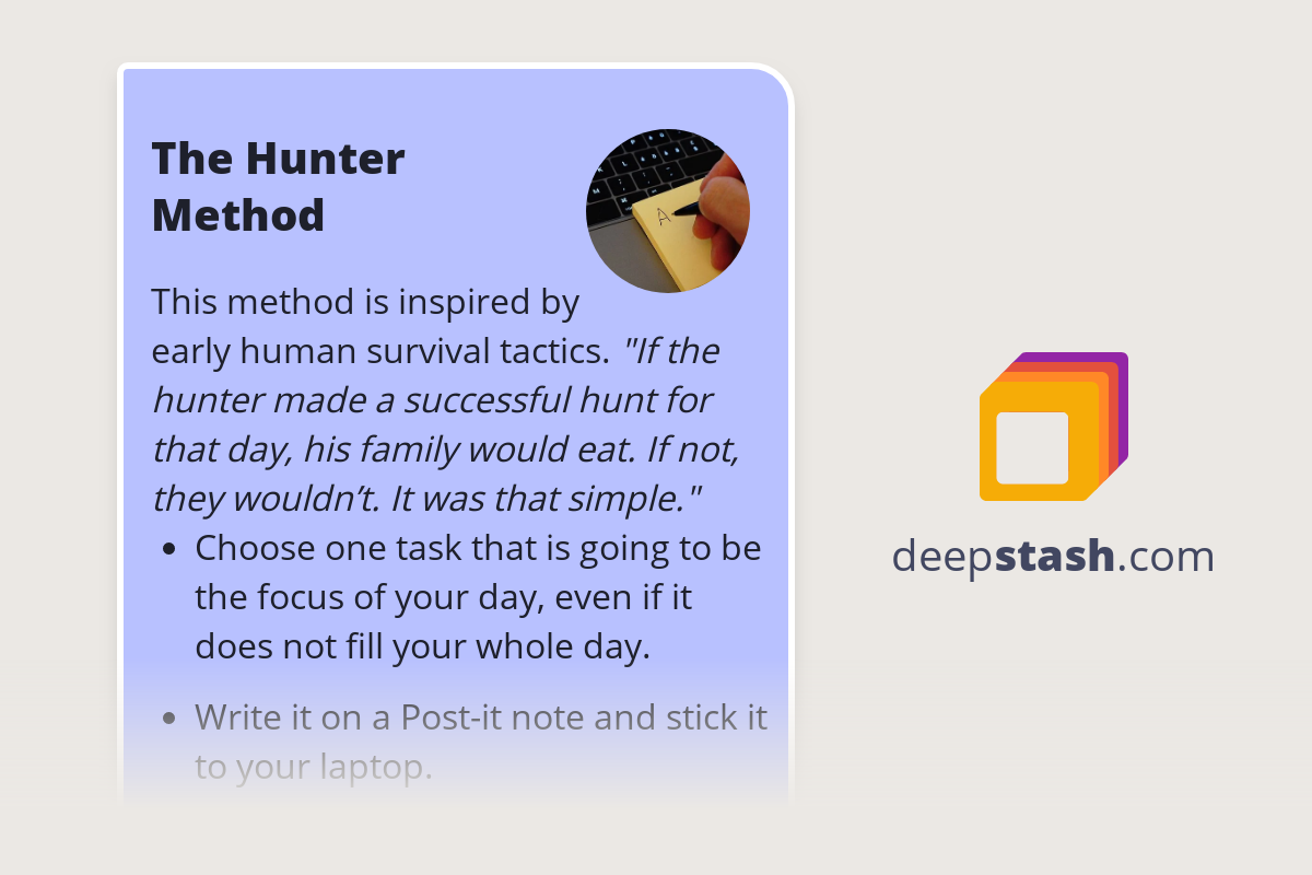 The Hunter Method Deepstash