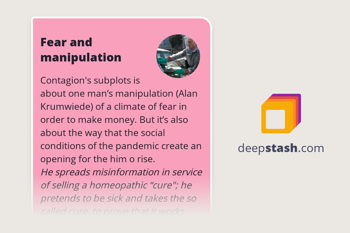 Fear and manipulation Deepstash