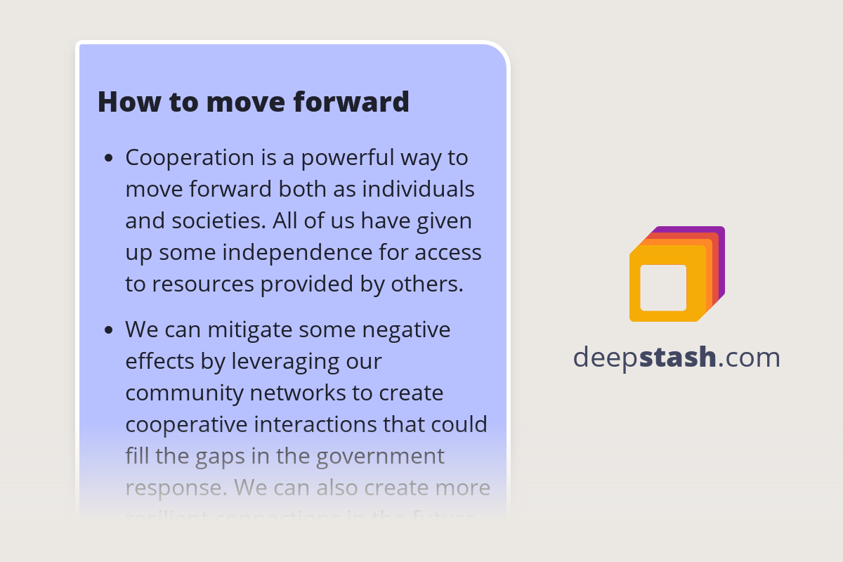 How to move forward - Deepstash