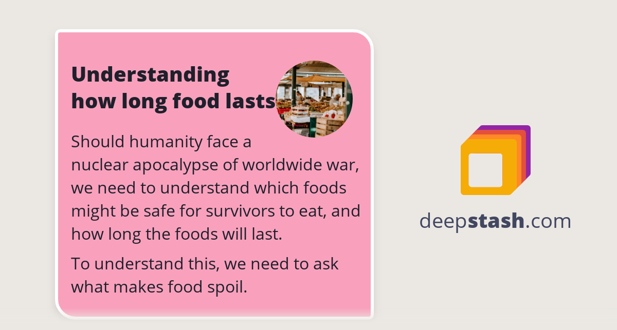 Understanding how long food lasts Deepstash