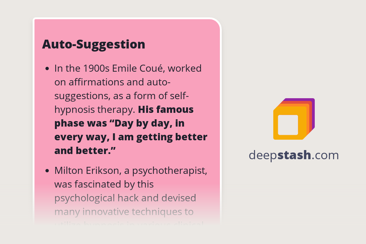AutoSuggestion Deepstash