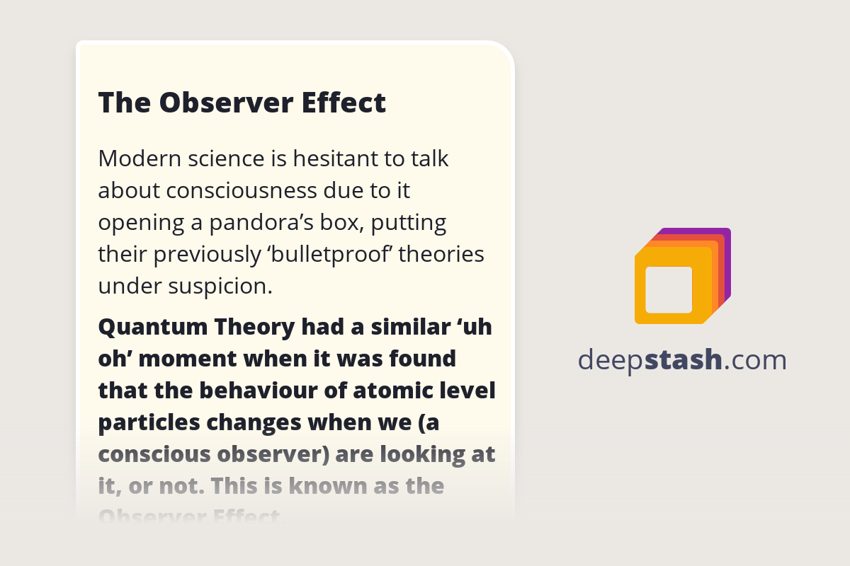 The Observer Effect - Deepstash