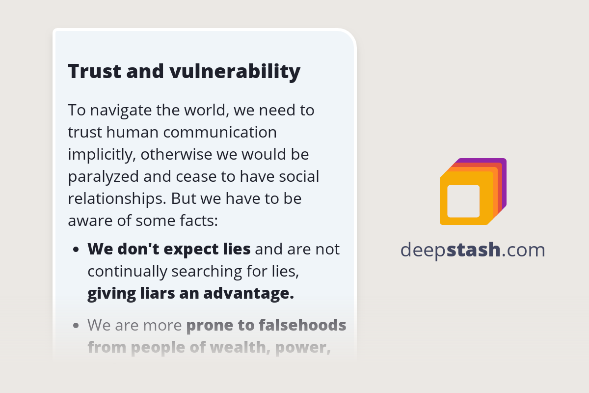 Trust and vulnerability Deepstash