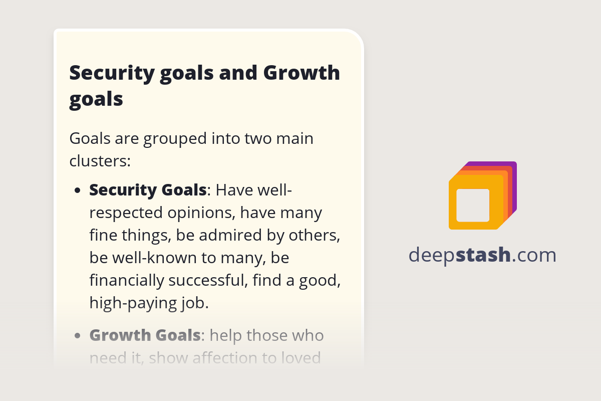 Security goals and Growth goals Deepstash