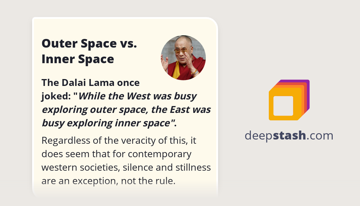 Outer Space vs. Inner Space Deepstash