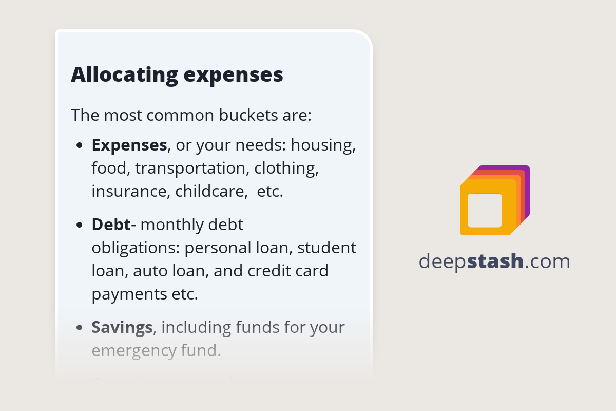 Allocating expenses Deepstash