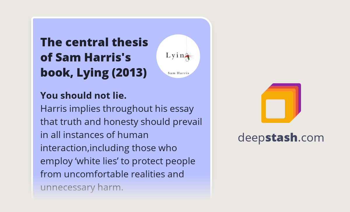 Sam harris thesis image