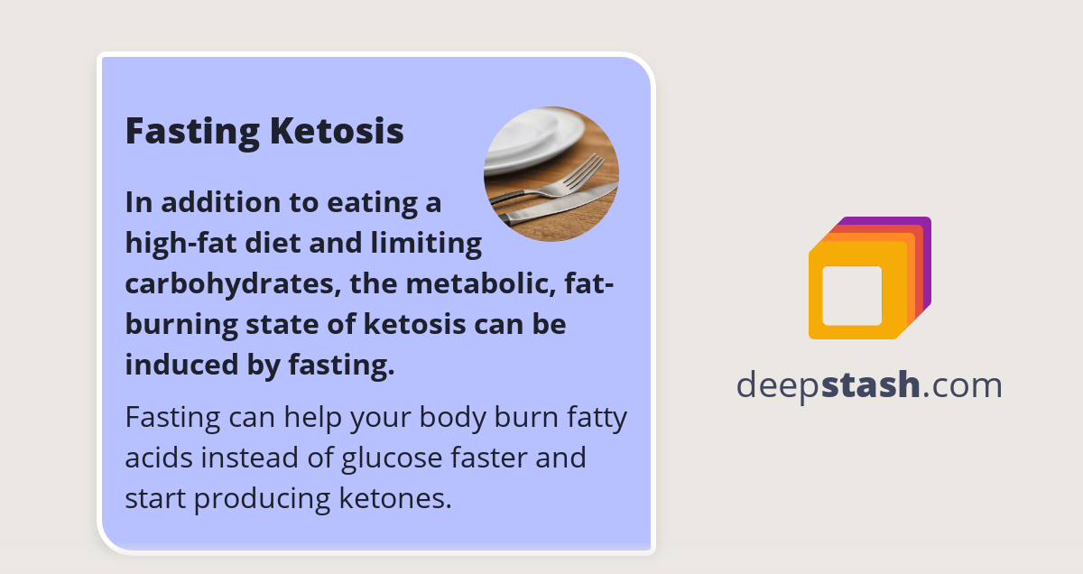 Fasting Ketosis Deepstash