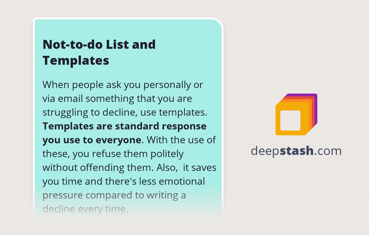 Nottodo List and Templates Deepstash